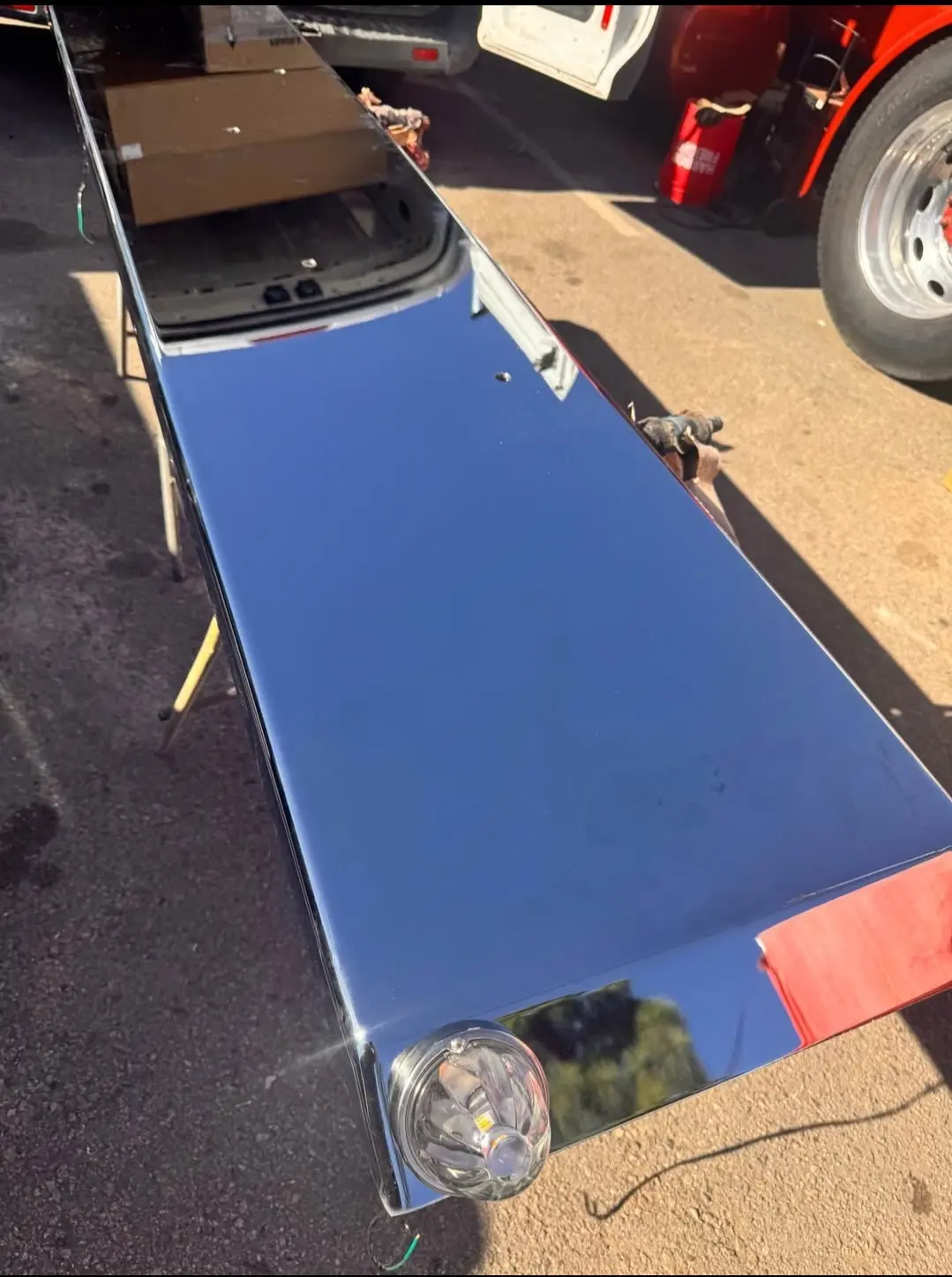 18” chrome miter bumper