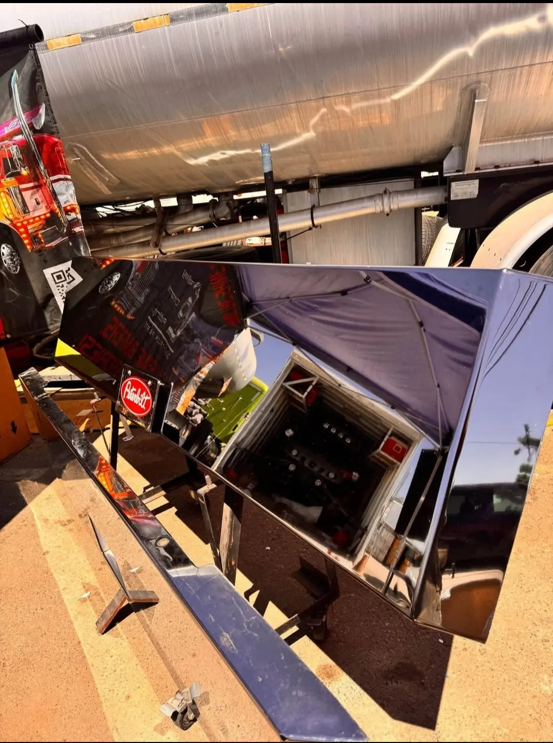 20” miter chrome bumper blind