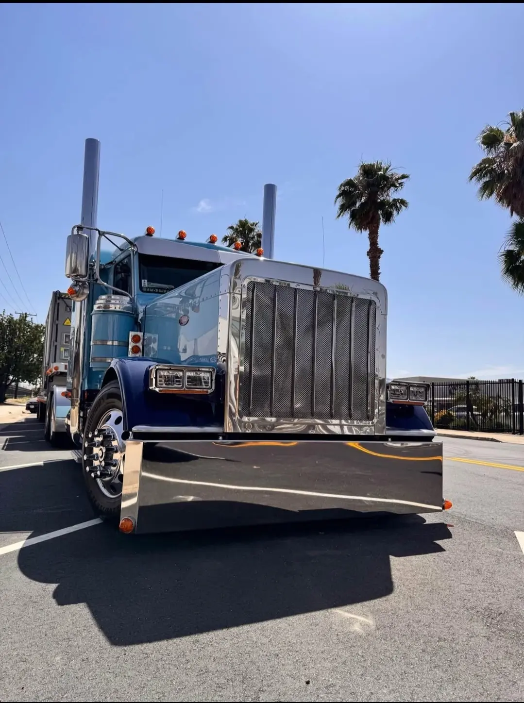 20” miter blind mount chrome bumper