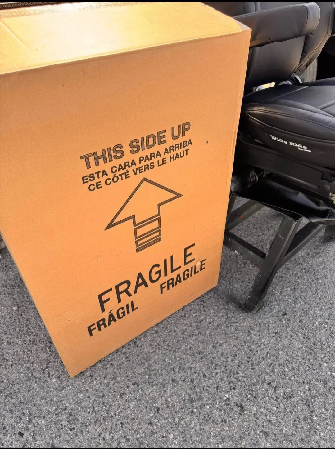 Bostrom new seats black leather,low base