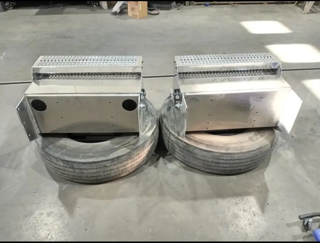 Custom built steps for 379 Peterbilt